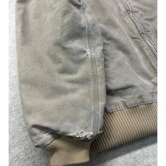 Vintage Carhartt J14 SDL Santa Fe Jacket 2XL Sandstone Duck Flannel Lined - Picture 7 of 10